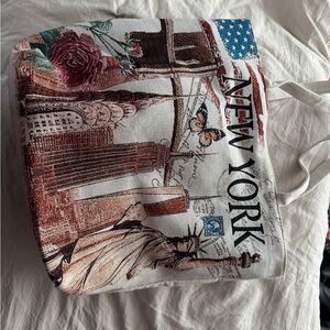 New York Themed Tote Bag - Multicolor